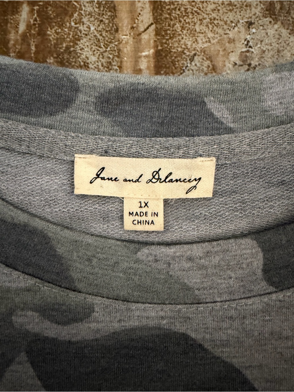 Gray Camo Short Sleeve Tshirt dress - Picture 3 of 4